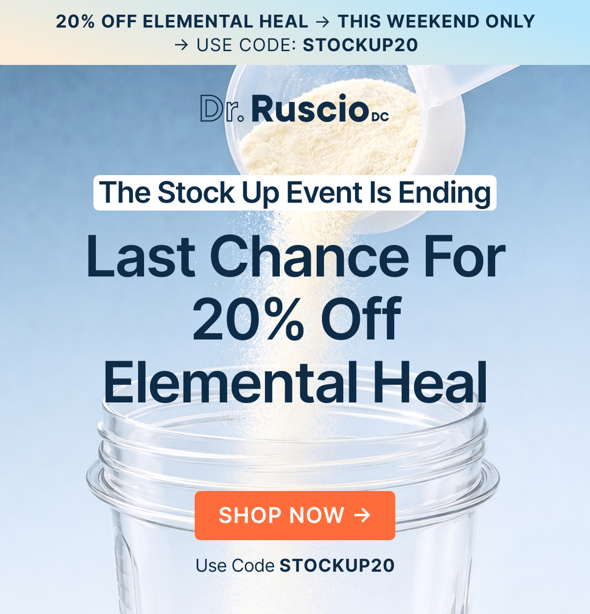 Last Chance For 20% Off Elemental Heal