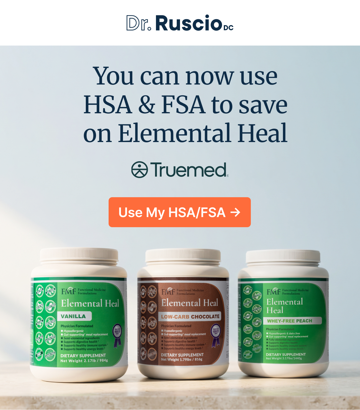 You can now use HSA & FSA to save on Elemental Heal