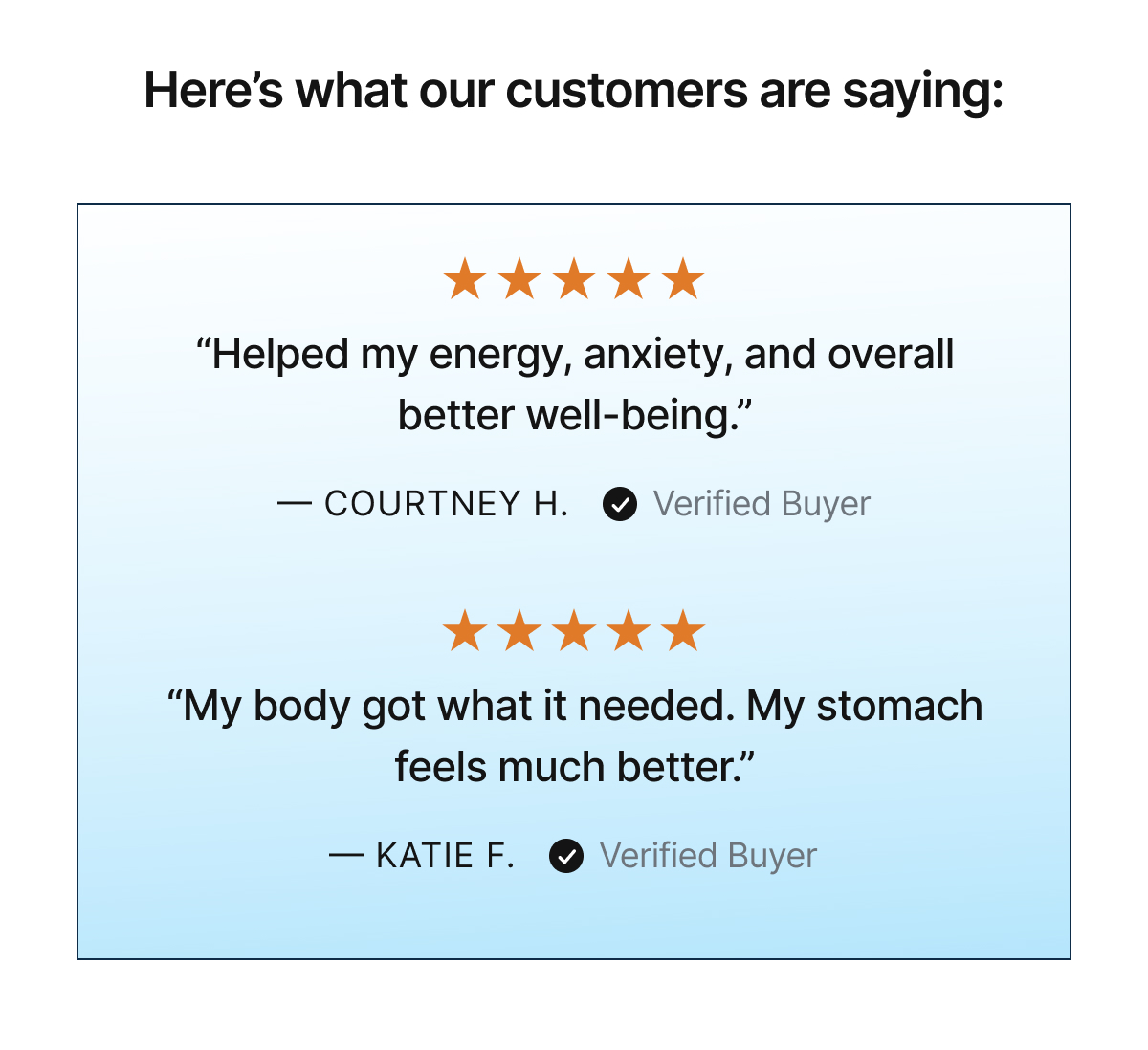 “Helped my energy, anxiety, and overall better well-being.”