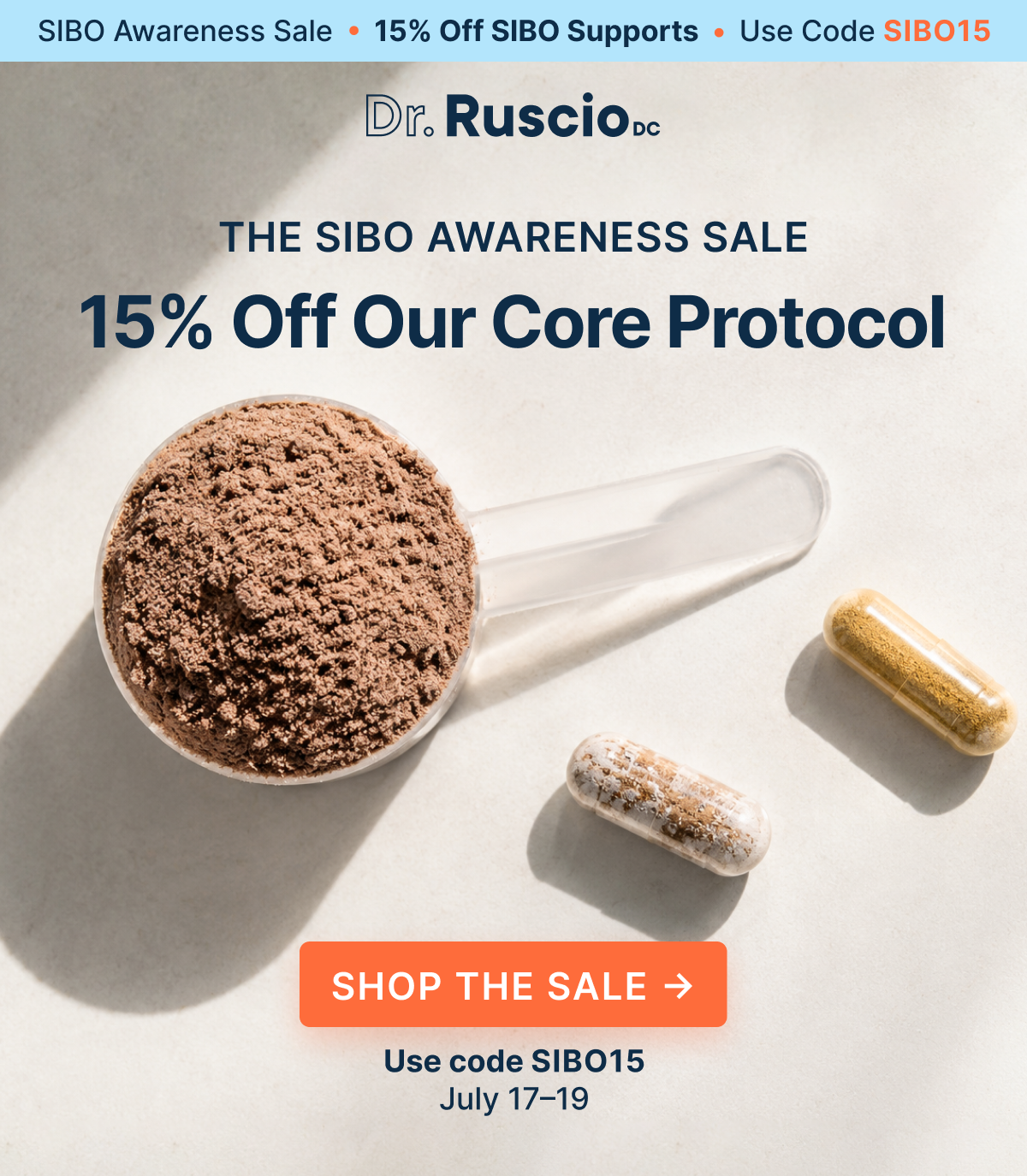 The SIBO Awareness Sale. 15% Off Our Core Protocol