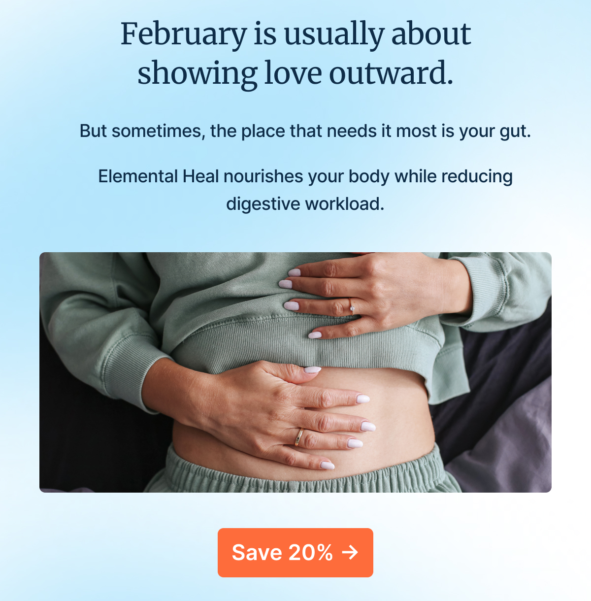 February is usually about showing love outward.