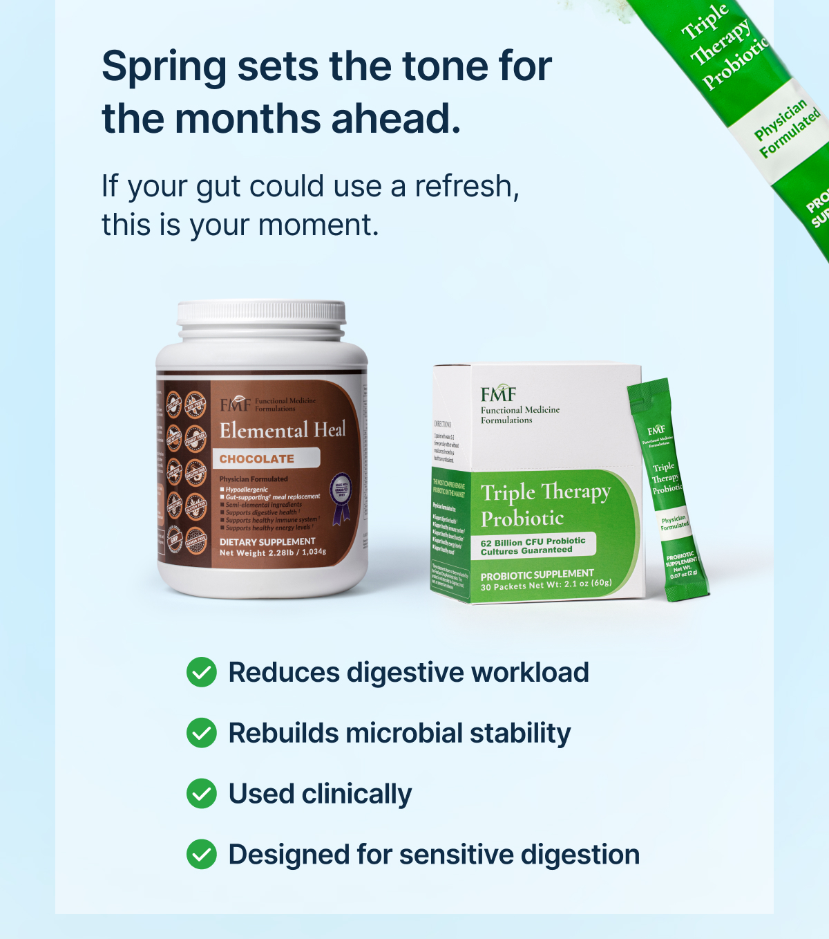 Spring sets the tone for the months ahead. If your gut could use a refresh, this is your moment.
