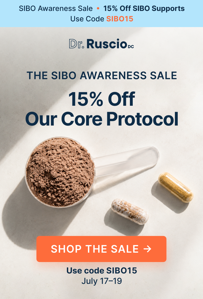The SIBO Awareness Sale. 15% Off Our Core Protocol