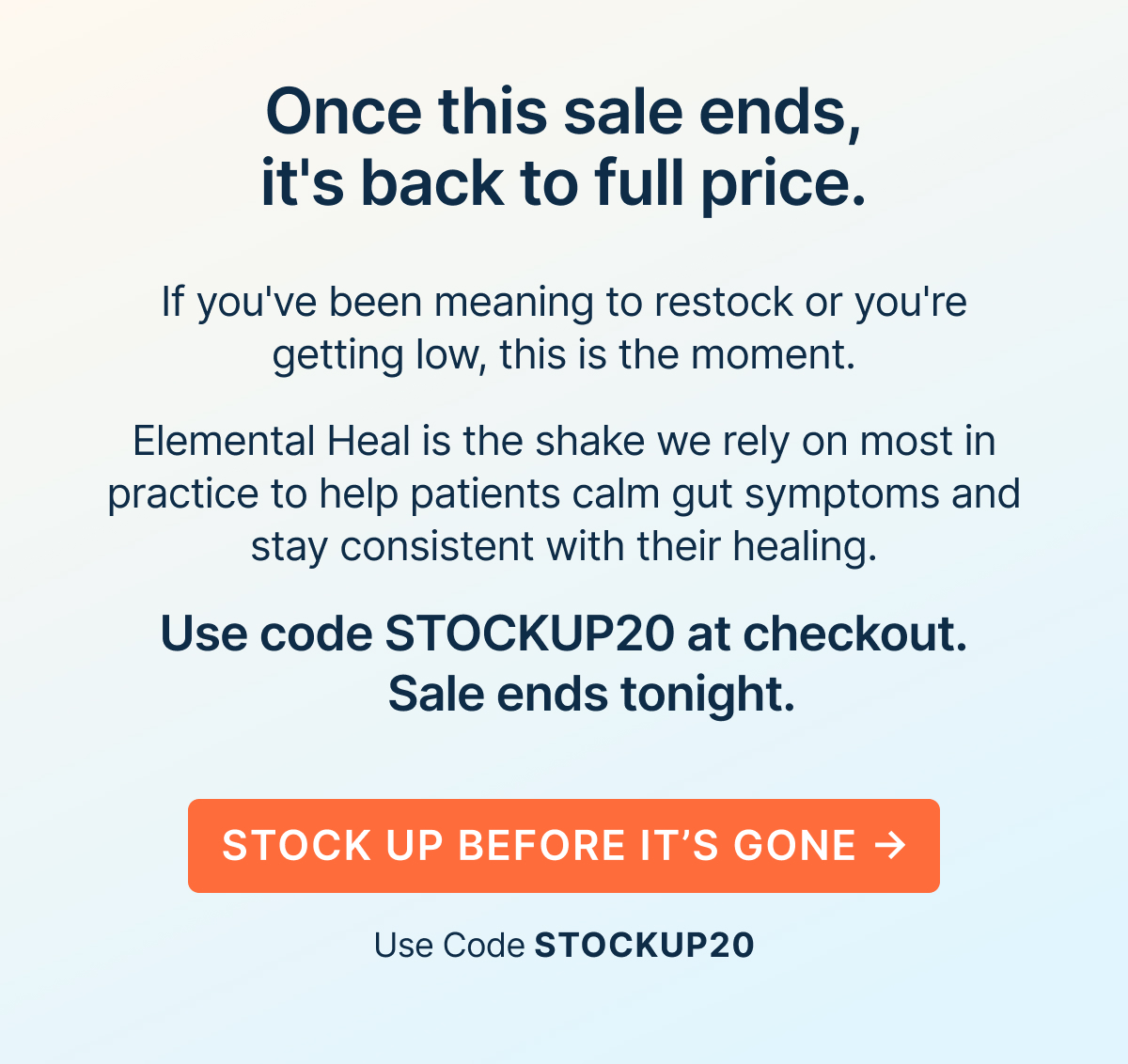 Once this sale ends, it's back to full price.