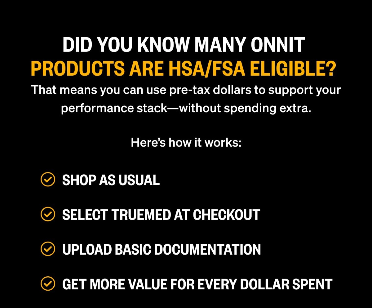 HSA/FSA with Onnit + Truemed
