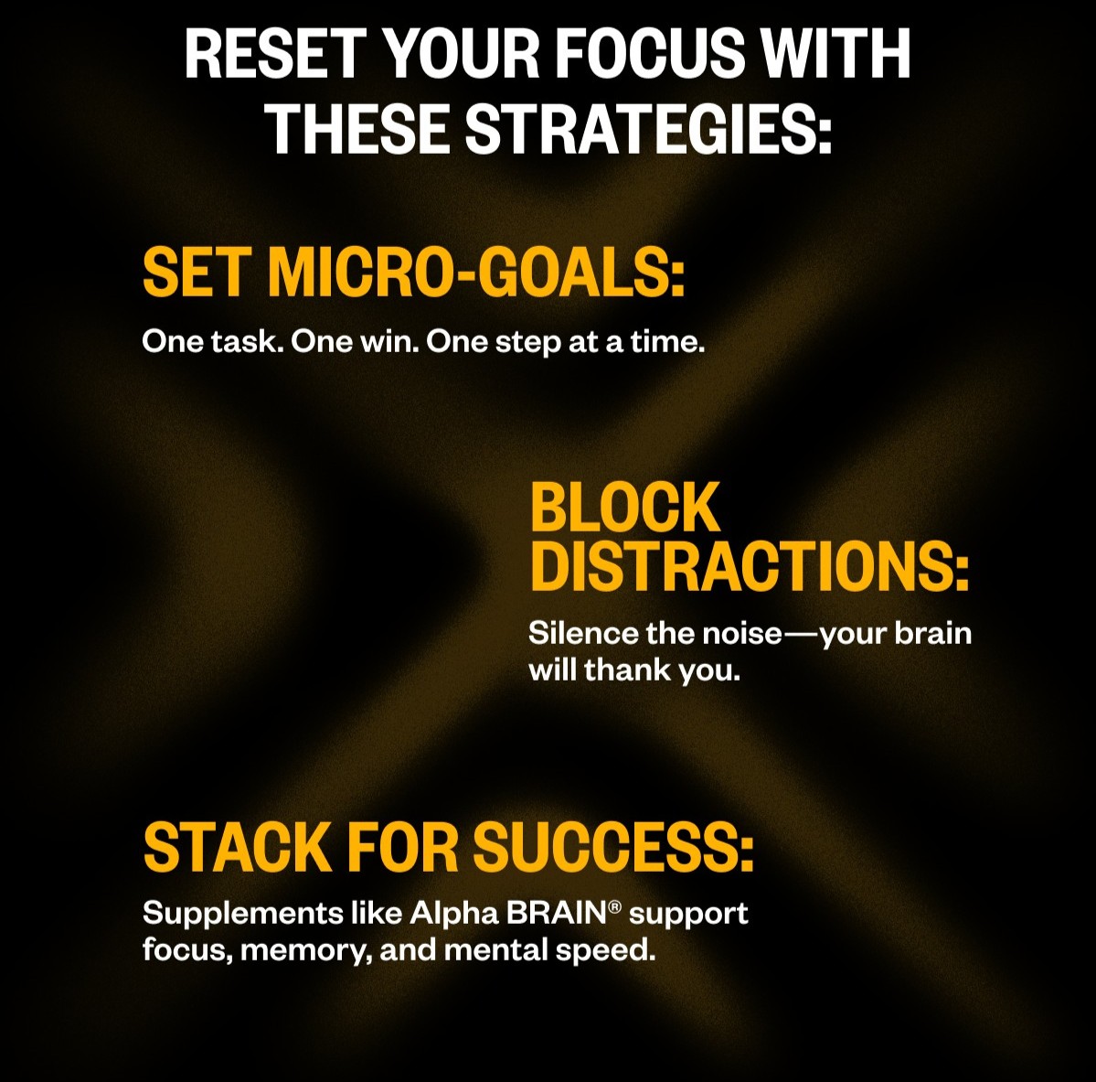 RESET YOUR FOCUS