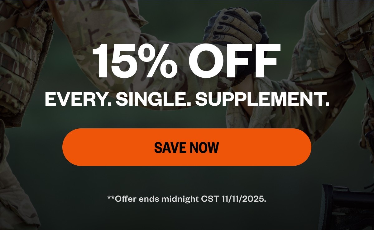 15% OFF every supplement