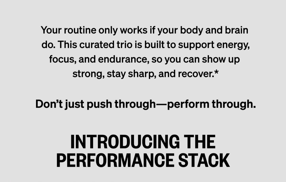 INTRODUCING THE PERFORMANCE STACK