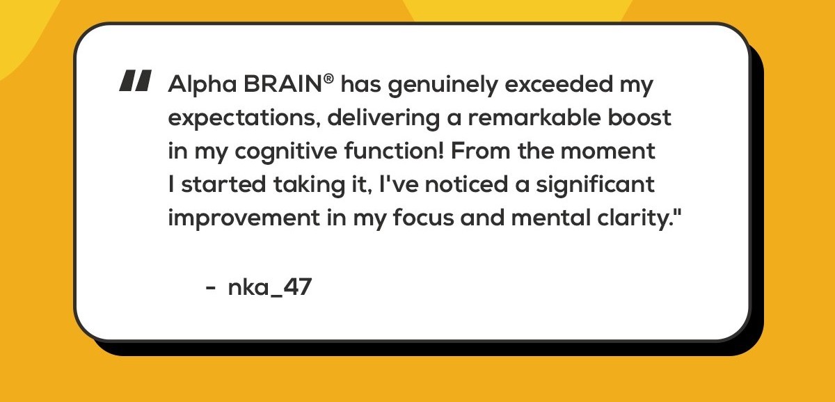 Alpha Brain® testimonial