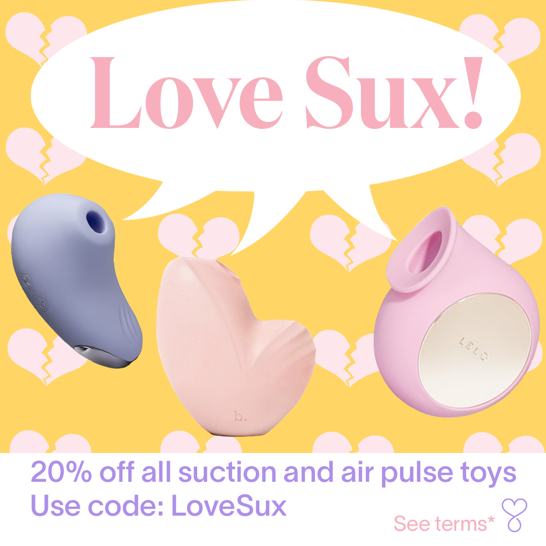 20% off Suction and Air Pulse toys with code: LoveSux thru 2/16 at 11:59pm ET
