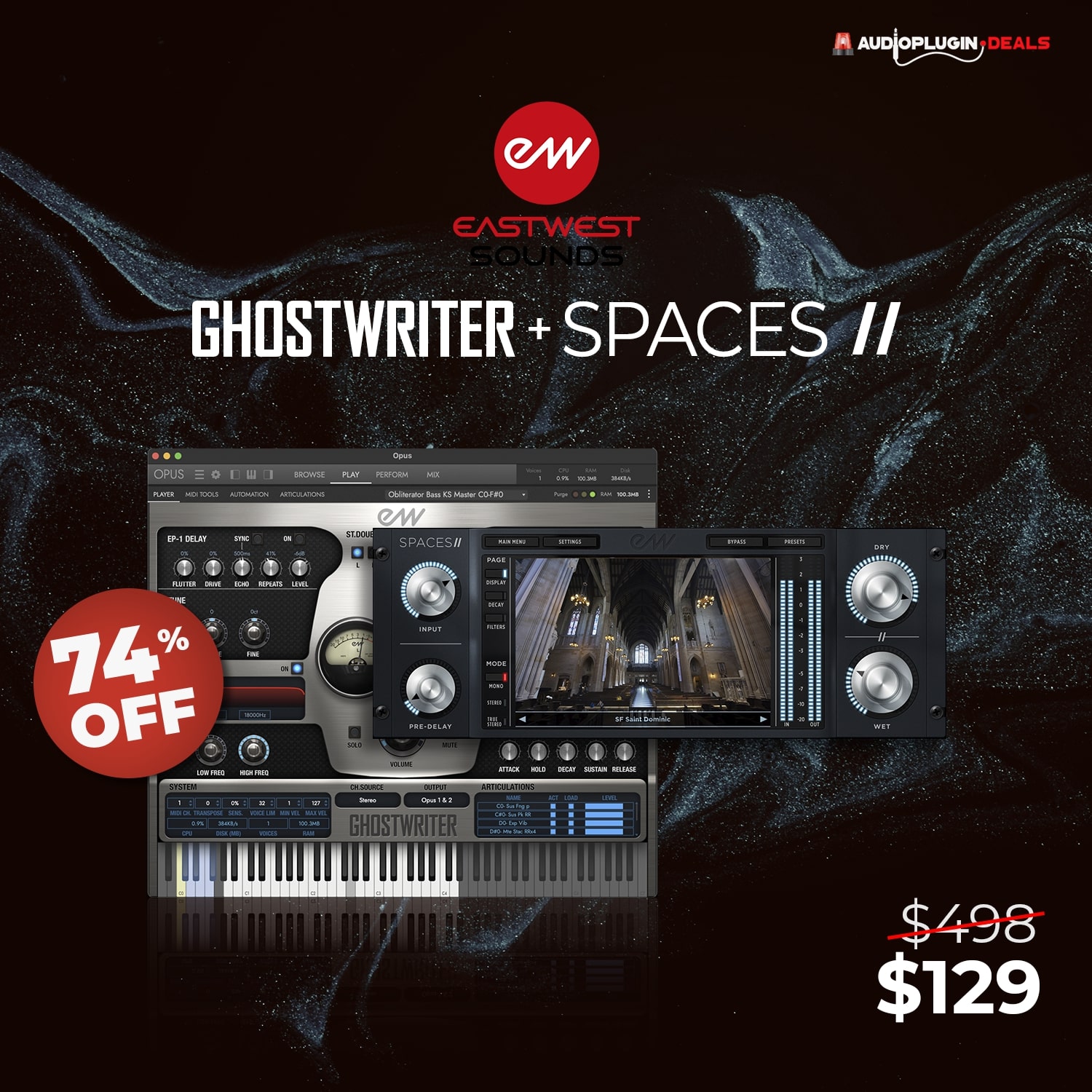 Ghostwriter + Spaces II Bundle by EastWest - 74% OFF