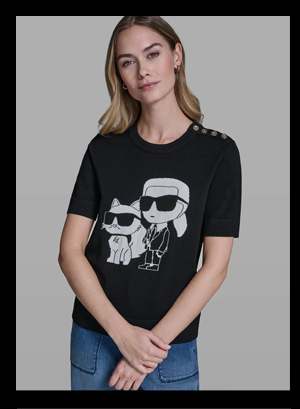 SHORT SLEEVE DUO SWEATER