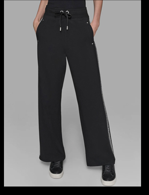 RHINESTONE TRIM TRACK PANT