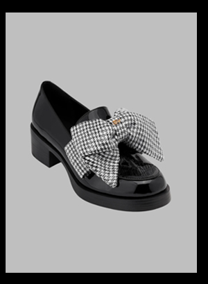 CAMILA LOAFERS WITH PRINTED BOW