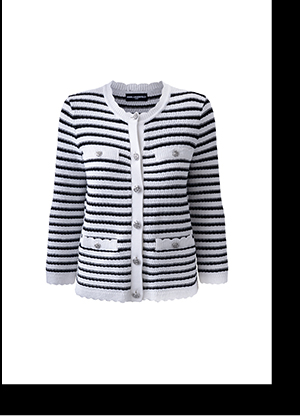 LONG SLEEVE STRIPED CARDIGAN