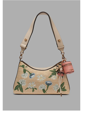 NIKOLE MINI EMBROIDERED FLORAL CROSSBODY
