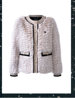 FAUX FUR CARDIGAN JACKET