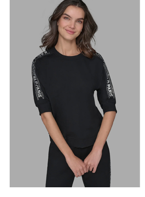 SPARKLE LOGO TAPE SPORT TOP