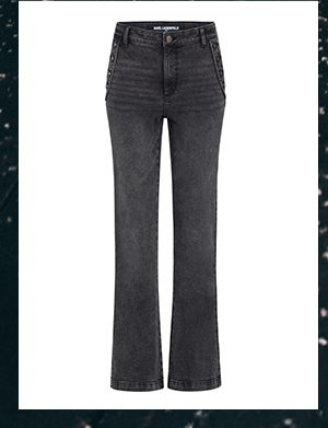 RHINESTONE TRIM JEAN