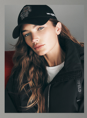 KARL & CHOUP RHINESTONE BASEBALL CAP