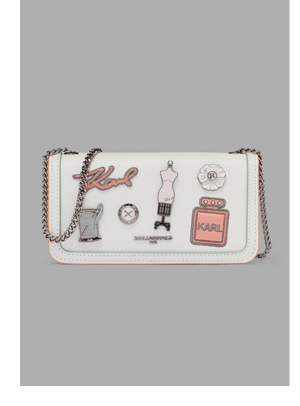 KOSETTE SHOULDER BAG WITH OVERSIZED FASHION PINS