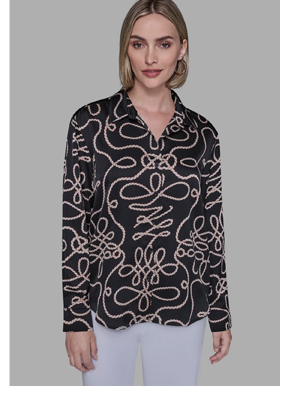 ROPE PRINT SOFT BLOUSE