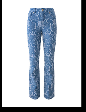 FLORAL JACQUARD DENIM