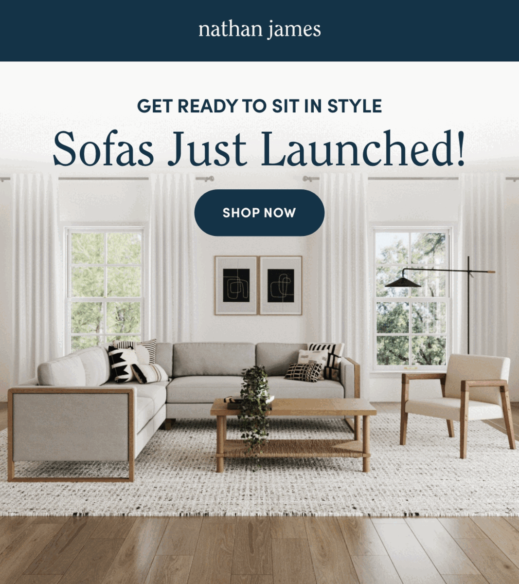 Sofas are here! Nathan James Home