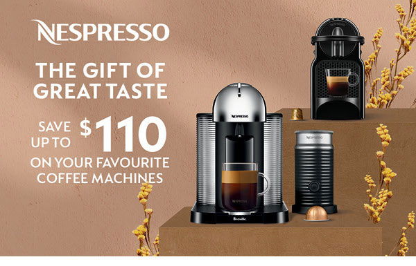 Save up to $110 Off Nespresso For 