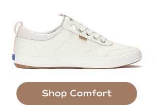 A profile view of the Center III Leather Slip-On in white. Shop Comfort.