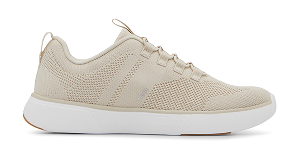 A side view of the BlissWalk Knit Slip-On in oatmeal.