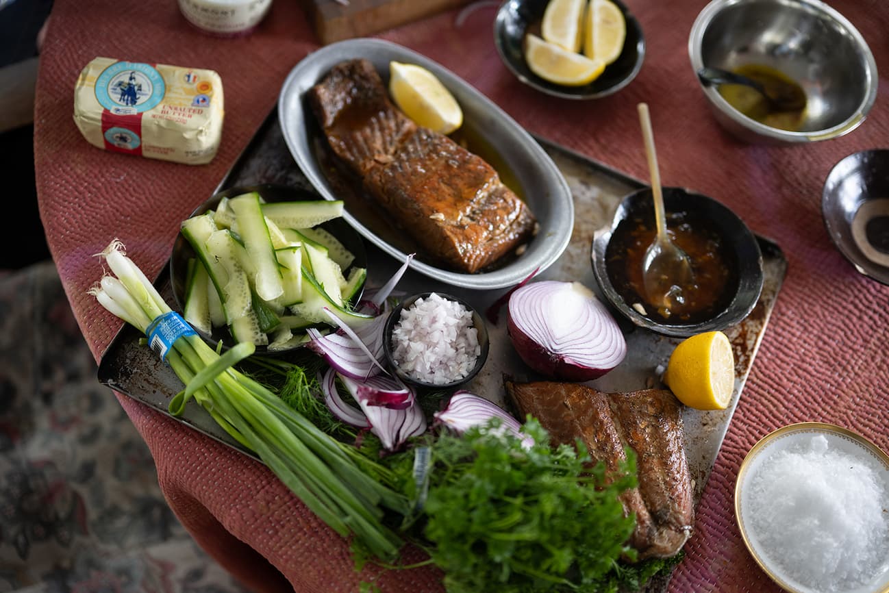 Smoked fish board