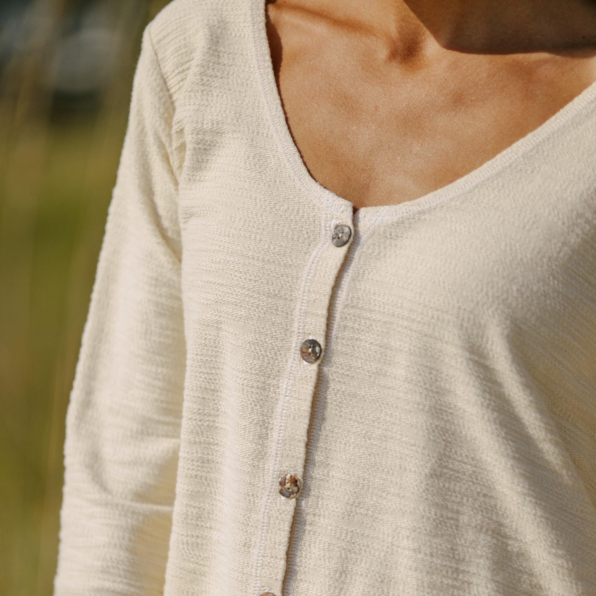 Porch Cardigan, Shellwhite