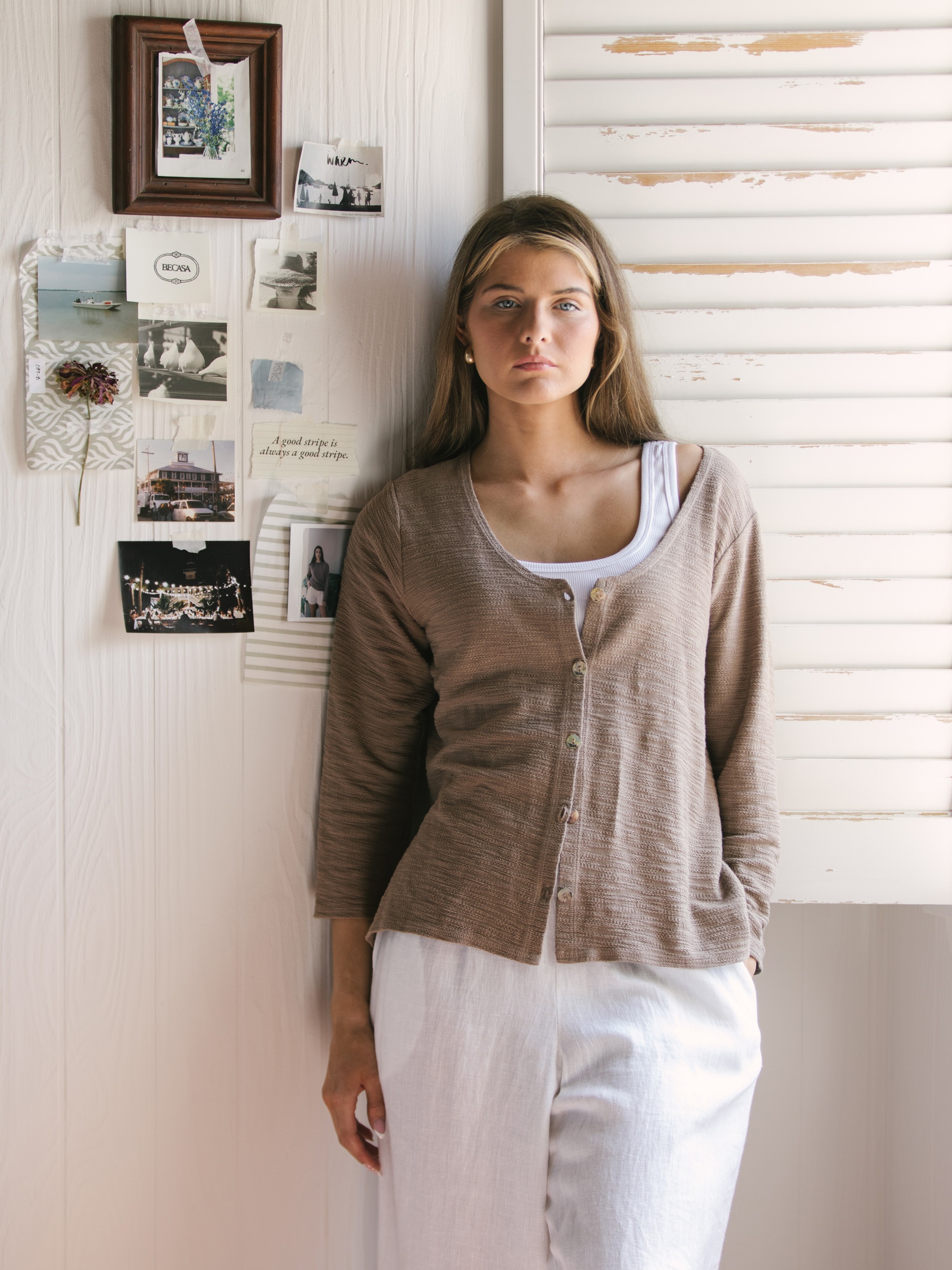 Porch Cardigan, Warm Clay