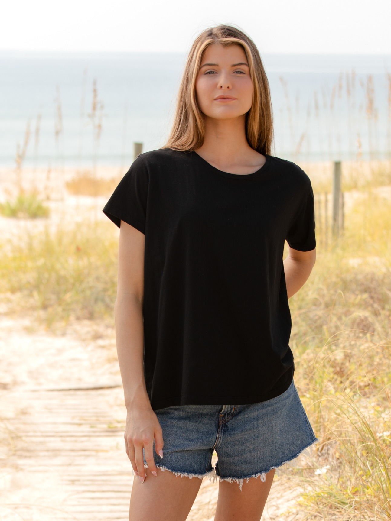 The Easy Tee, Black Salt