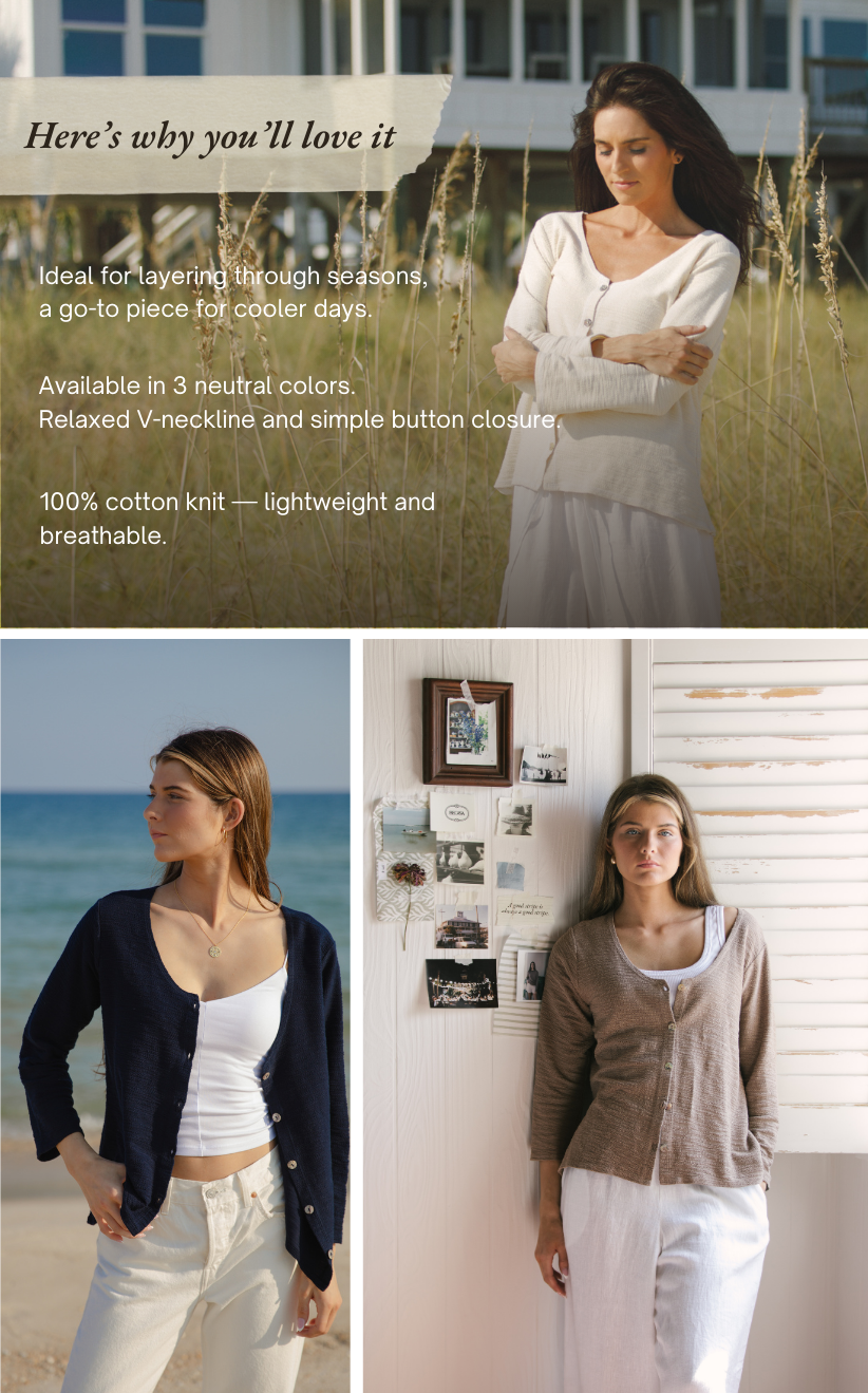 The Porch Cardigan, styled