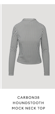 CARBON38 - Houndstooth Mock Neck Top