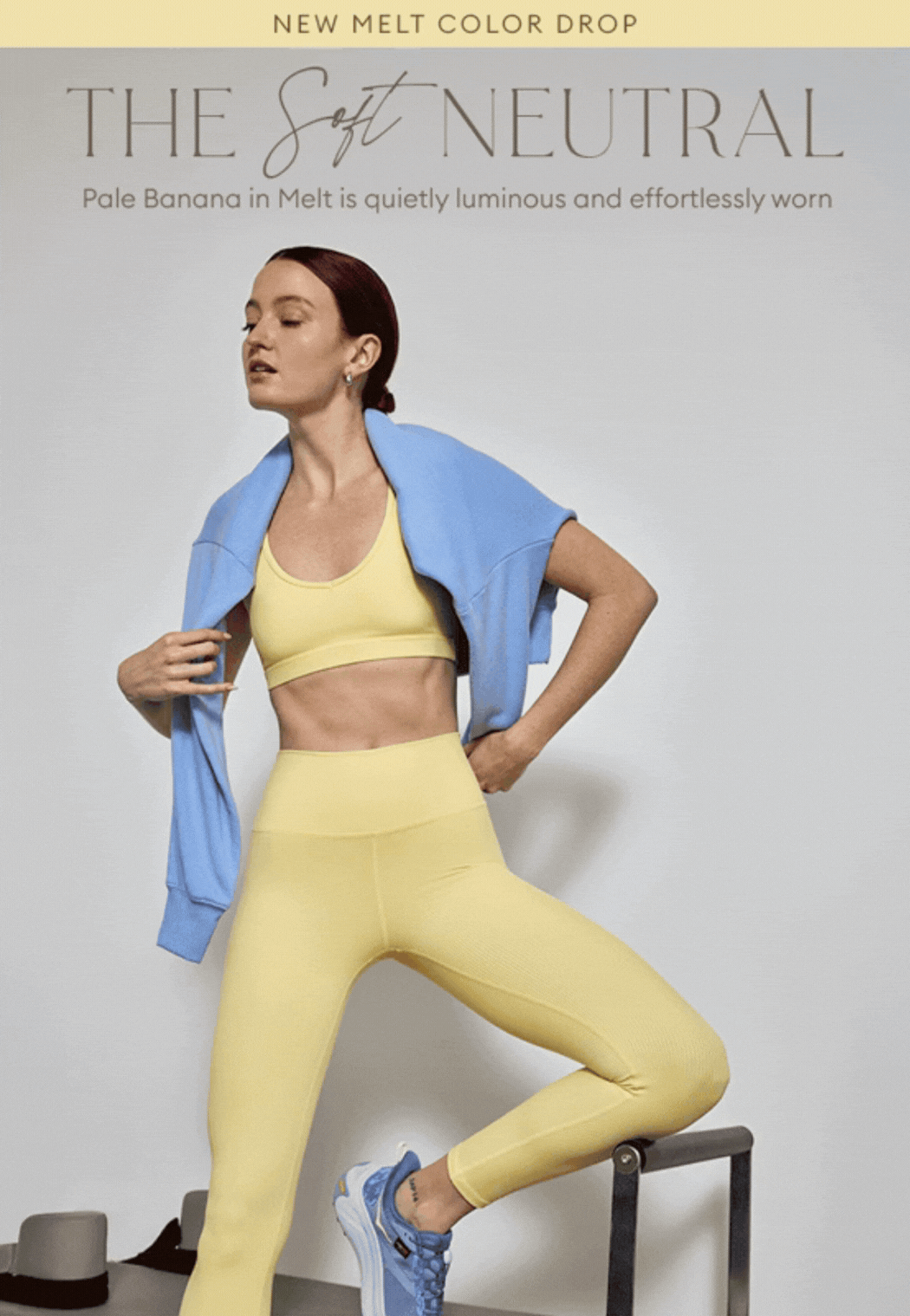 The Soft Neutral. Pale Banana in Melt is quietyly luminous and effortlessly worn