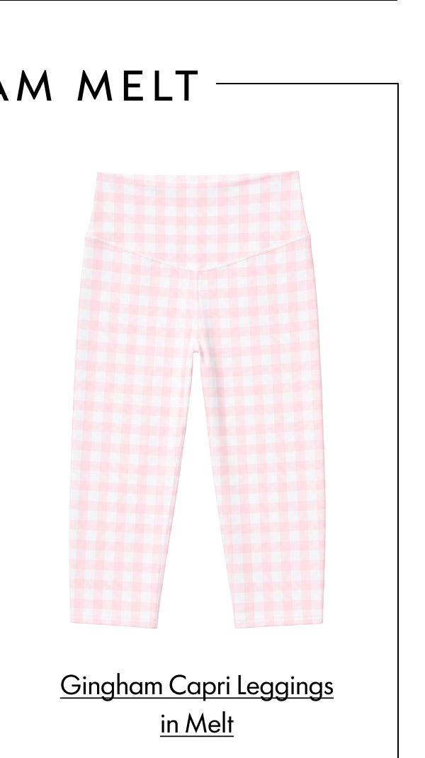 Gingham Capri Leggings in Melt