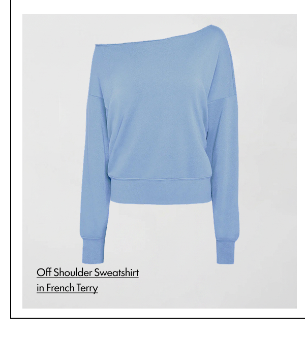 Off Shoulder Sweatshirt in French Terry