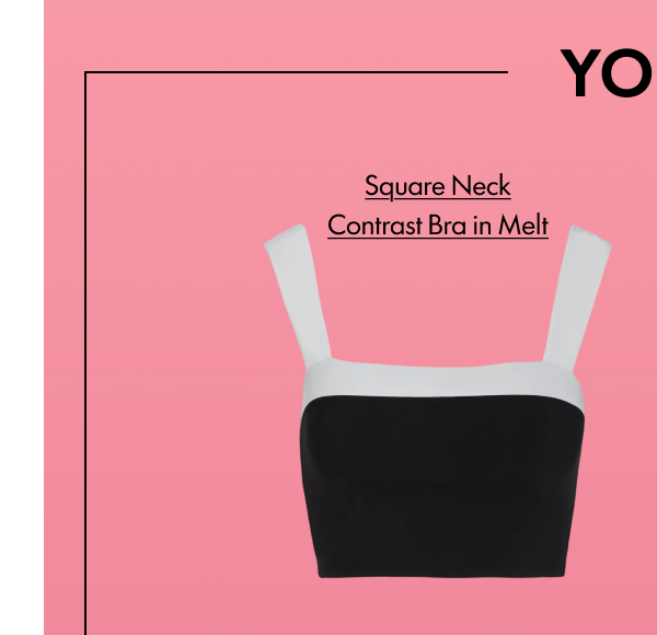 YOGA Square Neck Contrast Bra in Melt