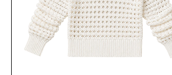 WIDE NECK OPEN KNIT SWEATER