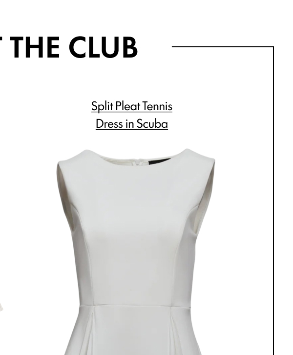 Split Pleat Tennis Dress in Scuba