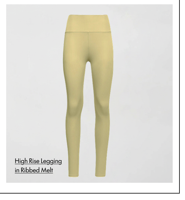 High Rise Legging in Ribbed Melt