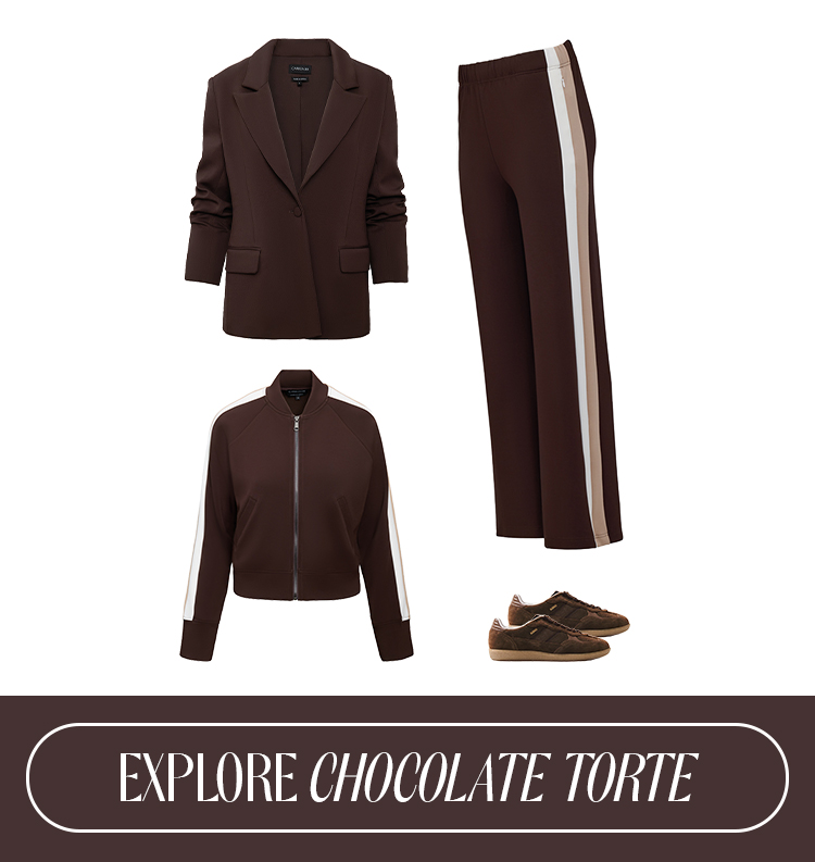 NEW IN CHOCOLATE TORTE - Scuba Blazer & Tracksuit - SHOP NOW