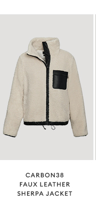 CARBON38 - Faux Leather Sherpa Jacket