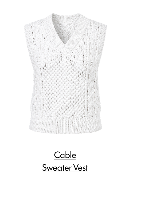 Cable Sweater Vest
