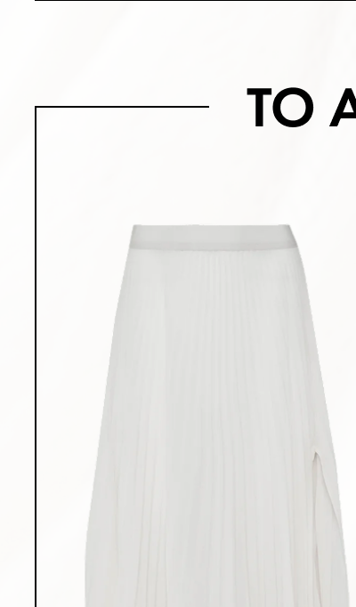 Mesh Pleated Skirt in Ivory