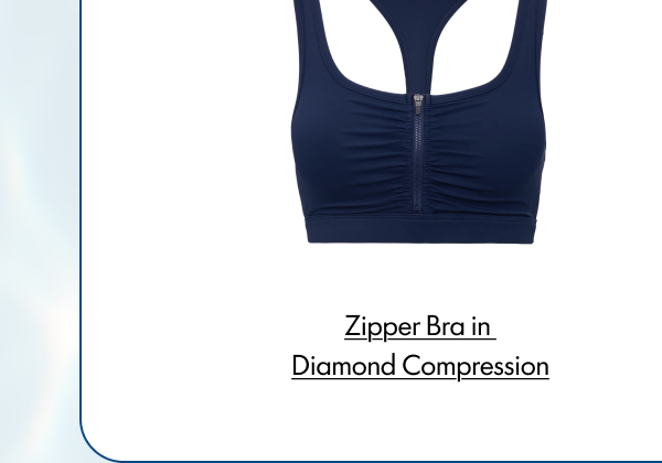 Zipper Bra in Diamond Compression