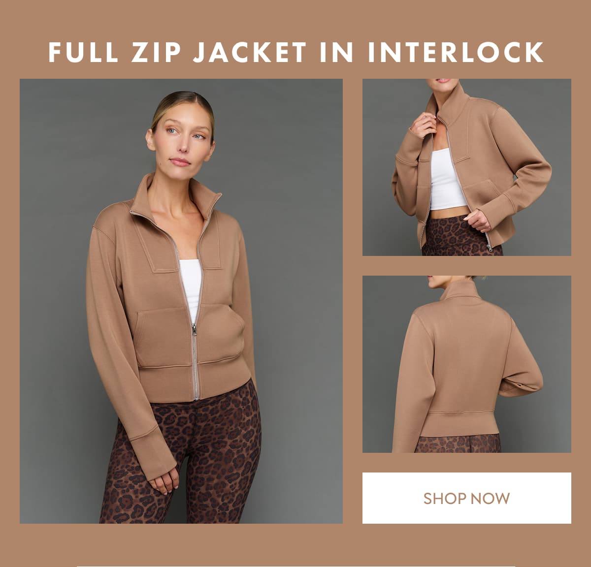 Full Zip Jacket in Interlock SHOP NOW